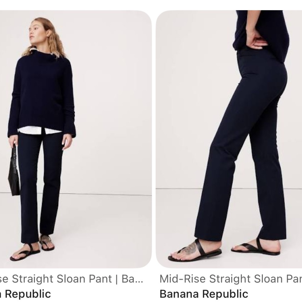 Banana Republic Classic Black Sloan Pants